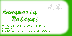 annamaria moldvai business card